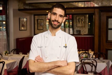 Head Chef Fabio leading the culinary team at Galvin Bistrot & Bar.