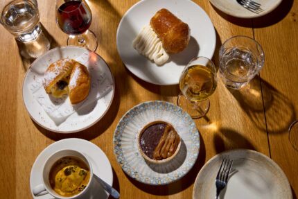 Authentic tarte tatin dessert course from the menu at Galvin Bistrot and Bar London.
