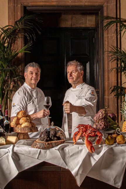 Michelin-starred chefs Chris and Jeff Galvin, founders of Galvin Restaurants London.